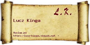 Lucz Kinga névjegykártya